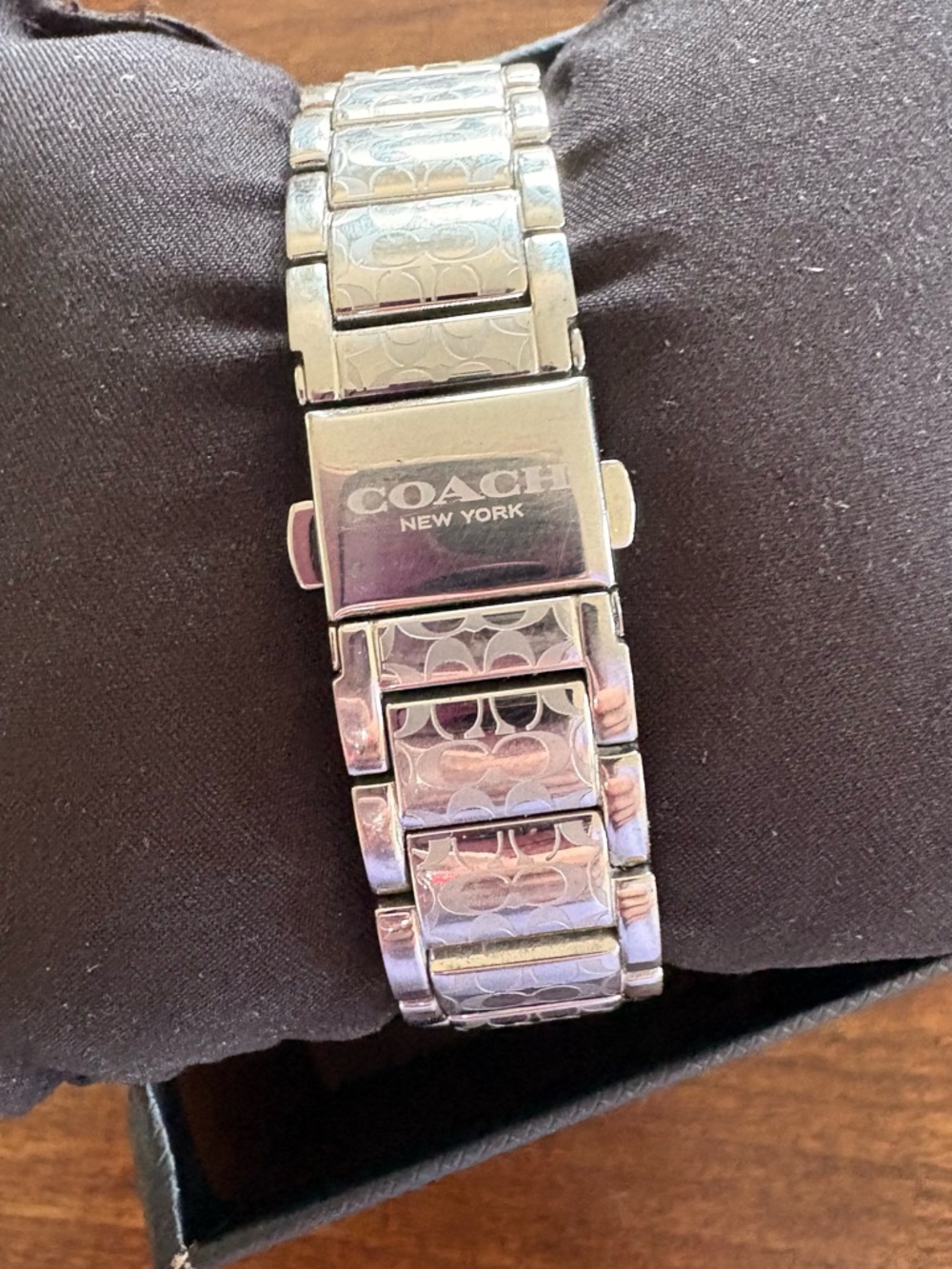 Coach Silver and White Women's Round Dial Bracelet Watch - Picture 3 of 5